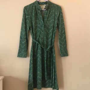 VINTAGE Diane VonFurstenberg green printed dress